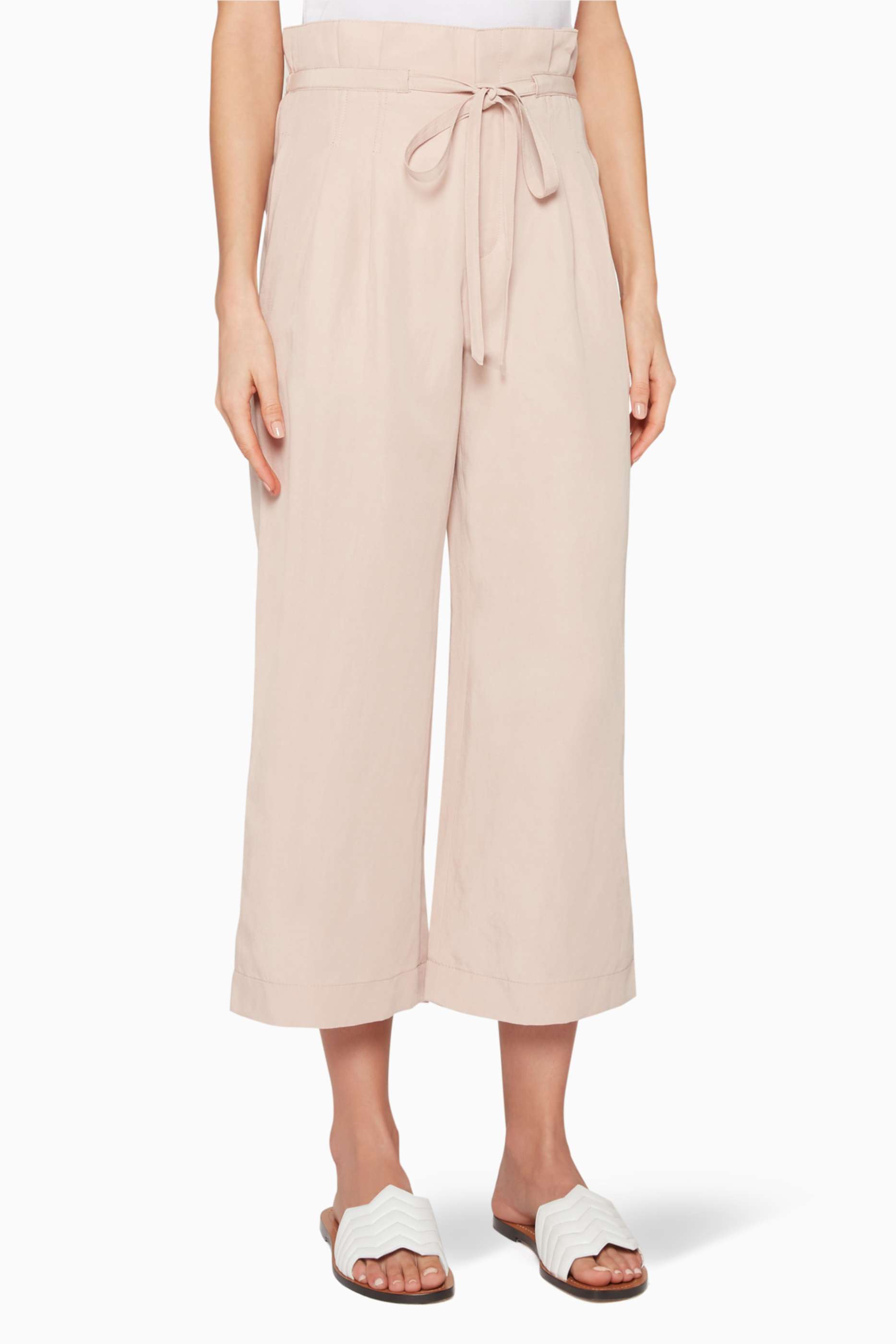 Shop Club Monaco Pink Anreannah Striped Cropped Pants for 