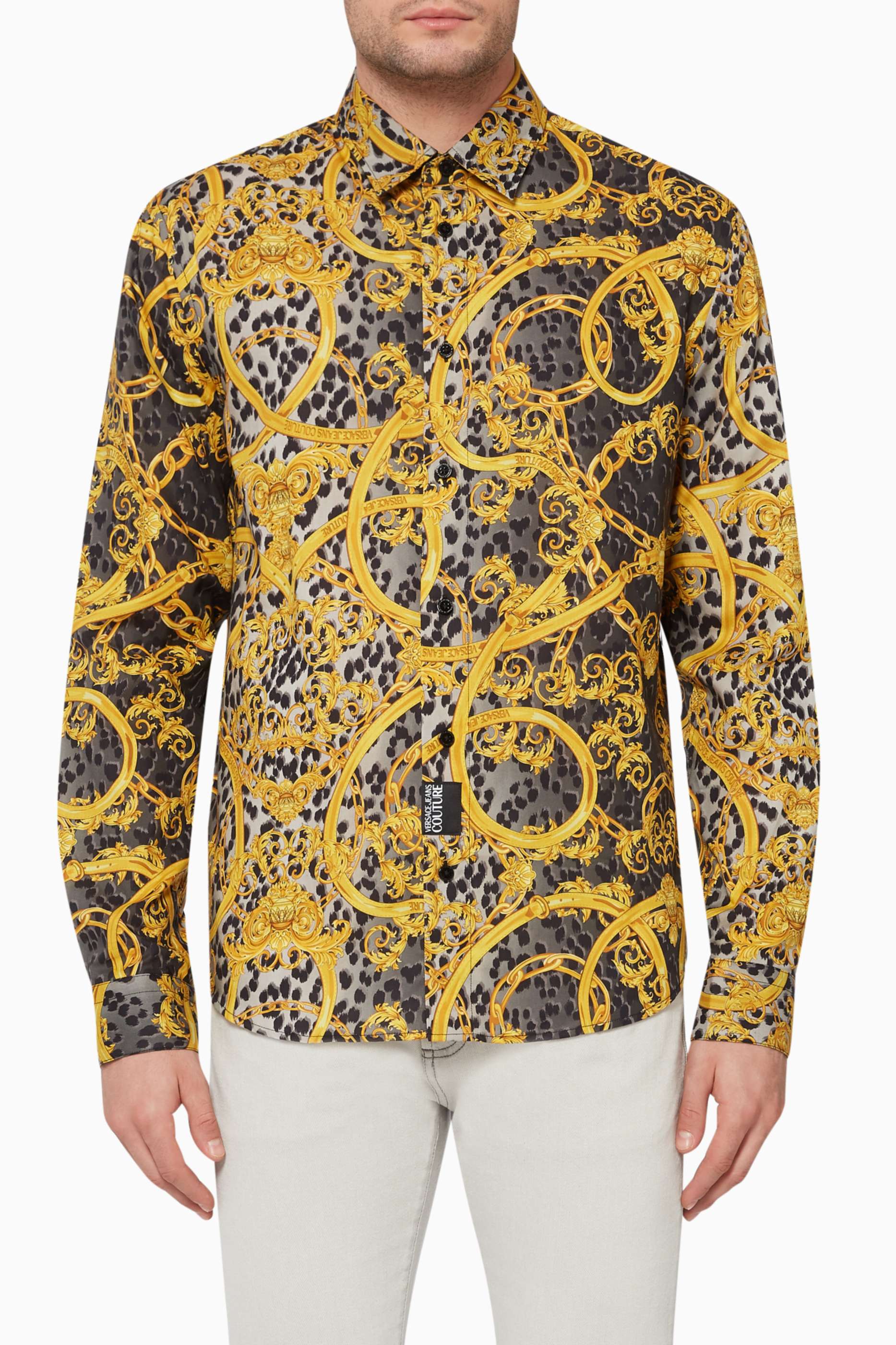 versace mens leopard shirt